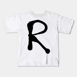 R - Inital / Sprayed Letter Kids T-Shirt